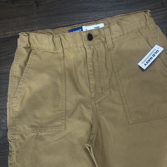 Old Navy Boy's Plus Loose Tapered Canvas Utility Pants Brown Size 10 NWT - Picture 9 of 12